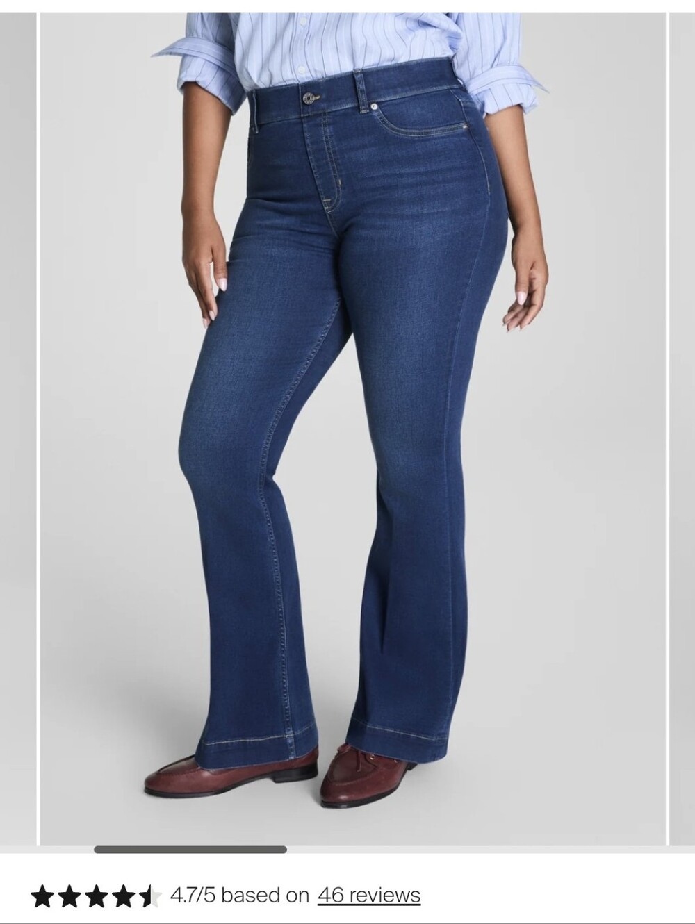 Spanx High-Rise Dark Blue Women's Flare Jeans